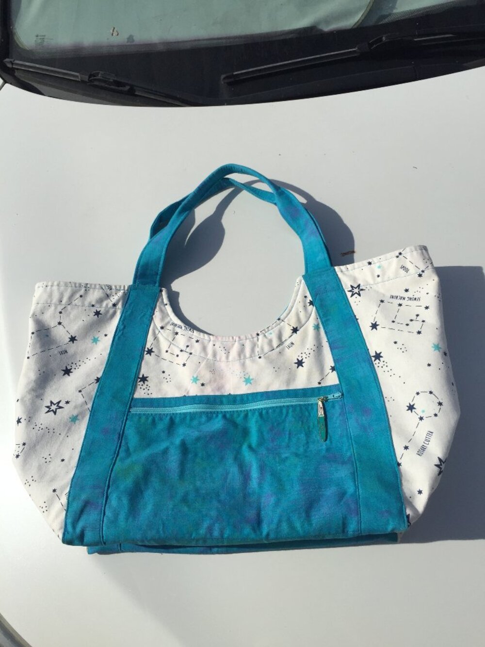 Rare Monica Croom Jumbo Project Bag Michael Miller Awesome Artisan Quilts Tote